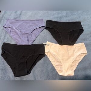 Love By Gap Organic Stretch Cotton Mid Rise Hipster Panties NWT Lot Of 4 Medium